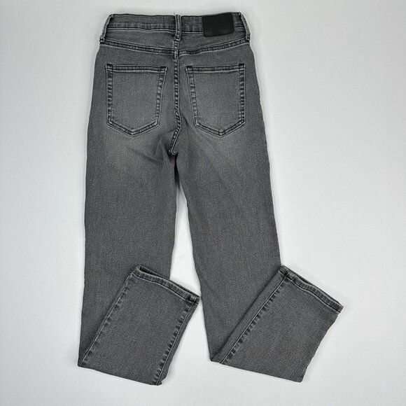 Everlane Women’s Black High-Rise Slim‎ Straight Minimalist Jean W23-25/L27.6 - Picture 4 of 11